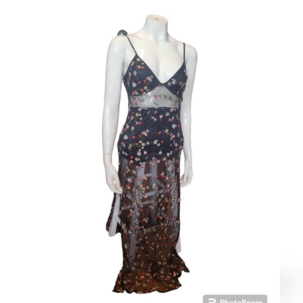 size small sheer honey punch dress with built-in shorts